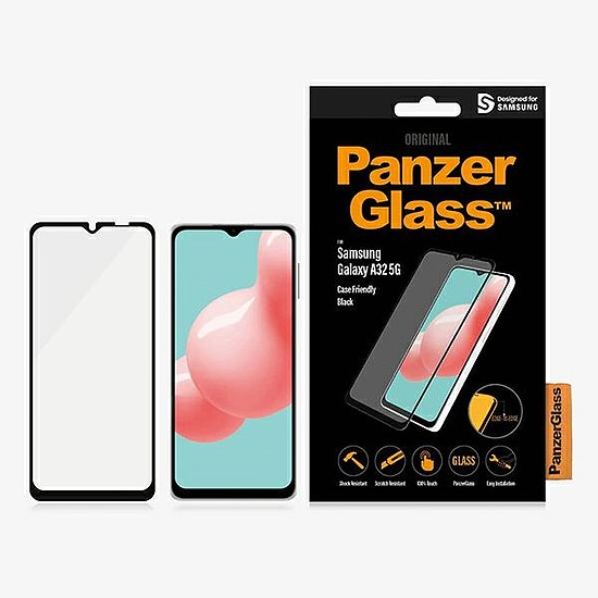 PanzerGlass E2E Normál edzett üveg Samsung Galaxy A33 5G-hez - fekete kerettel