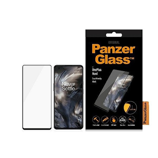 PanzerGlass E2E Super+ edzett üveg OnePlus Nordhoz - fekete kerettel