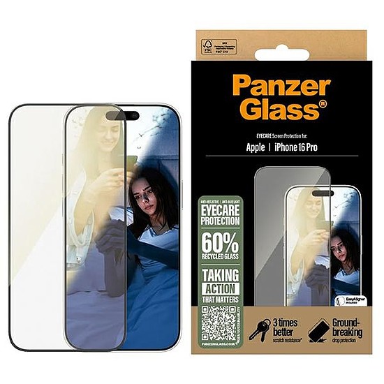 PanzerGlass EyeCare képernyővédő fólia iPhone 16 Pro 6,3" Ultra-Wide Fit 2866