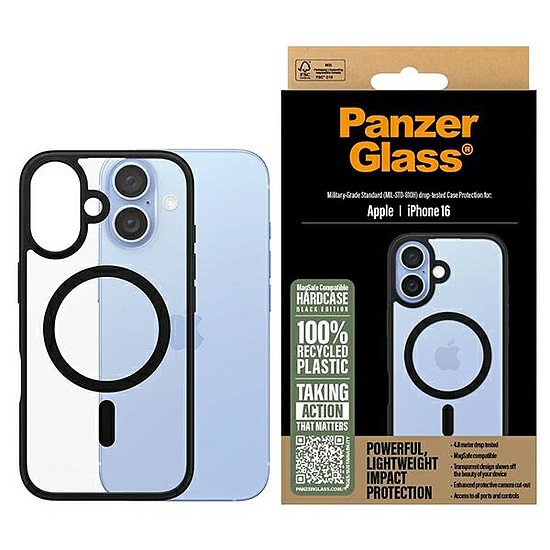 PanzerGlass Hard Case iPhone 16 6,1" fekete/fekete MagSafe 1301