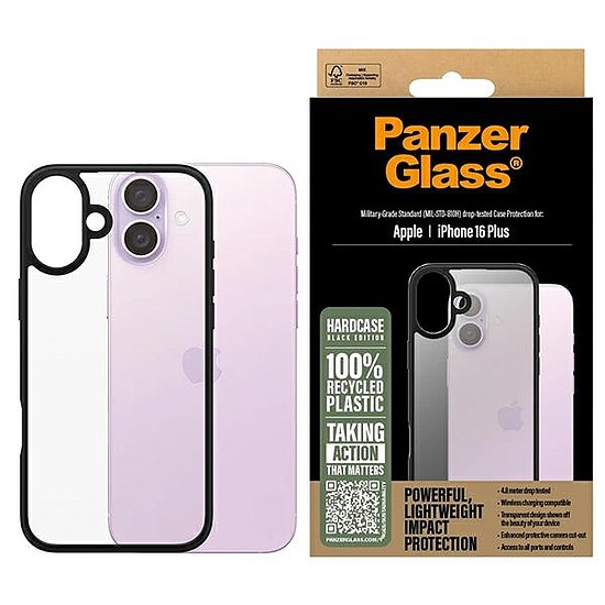 PanzerGlass Hard Case iPhone 16 Plus 6,7" fekete/fekete 1297