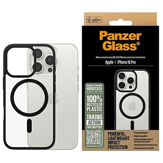 PanzerGlass Hard Case iPhone 16 Pro 6,3" fekete/fekete MagSafe 1302