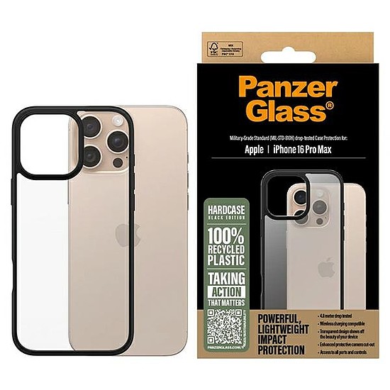 PanzerGlass Hard Case iPhone 16 Pro Max 6,9" fekete/fekete 1298