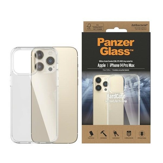 PanzerGlass HardCase antibakteriális Military Grade minősítésű tok iPhone 14 Pro Max készülékhez - átlátszó