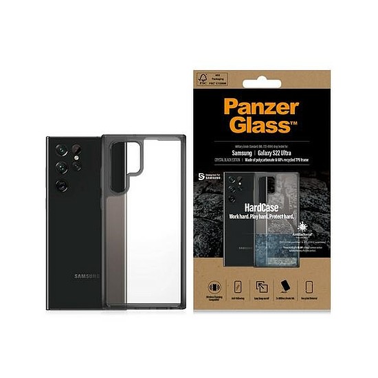 PanzerGlass HardCase antibakteriális Military Grade minősítésű tok Samsung Galaxy S22 Ultra készülékhez - átlátszó