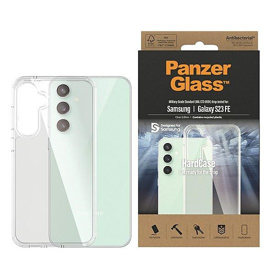 PanzerGlass HardCase antibakteriális Military Grade minősítésű tok Samsung Galaxy S23 FE-hez - átlátszó