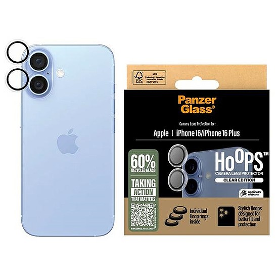 PanzerGlass Hoops átlátszó lencsevédő iPhone 16 6,1" / 16 Plus 6,7" 1285