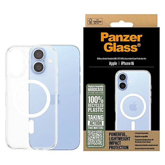 PanzerGlass kemény tok iPhone 16 6,1" fehér MagSafe 1291