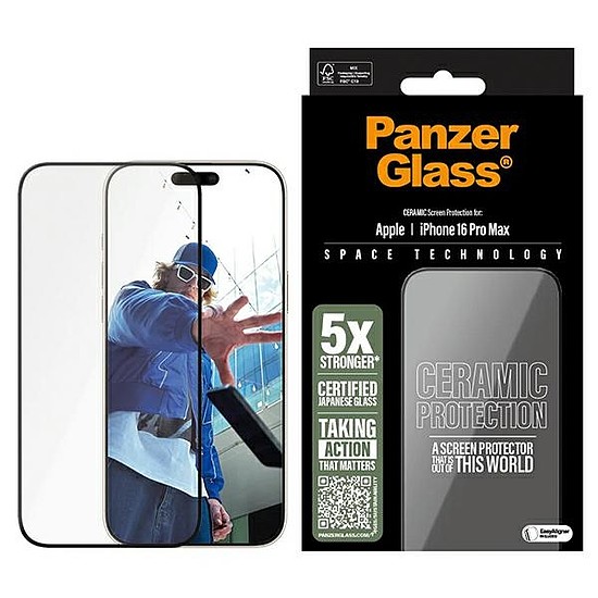 PanzerGlass kerámia képernyővédő fólia iPhone 16 Pro Max 6,9" Ultra-Wide Fit 2856