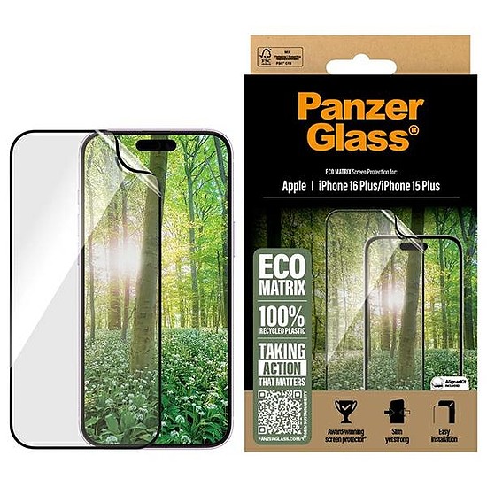 PanzerGlass MATRIX képernyővédő fólia iPhone 16 Plus 6,7" Ultra-Wide Fit 2871