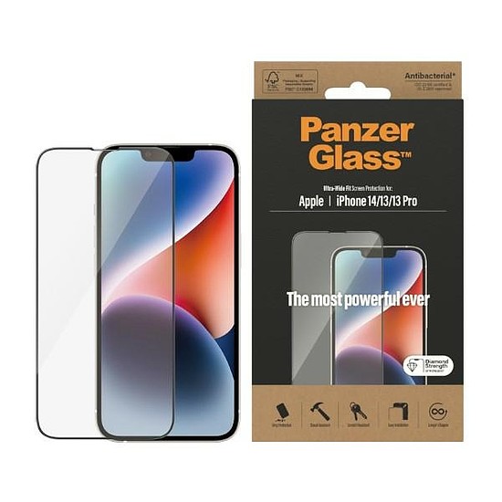 PanzerGlass Ultra-Wide Fit antibakteriális edzett üveg iPhone 14/13 Pro/13 készülékhez