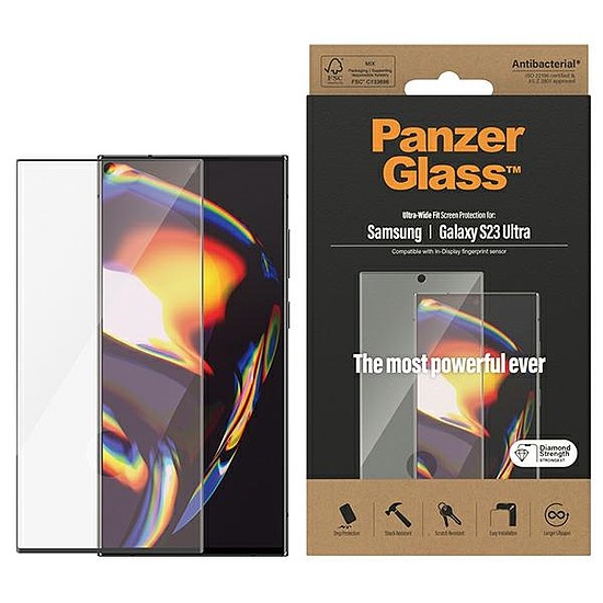 PanzerGlass Ultra-Wide Fit edzett üveg Samsung Galaxy S23 Ultra S918 készülékhez