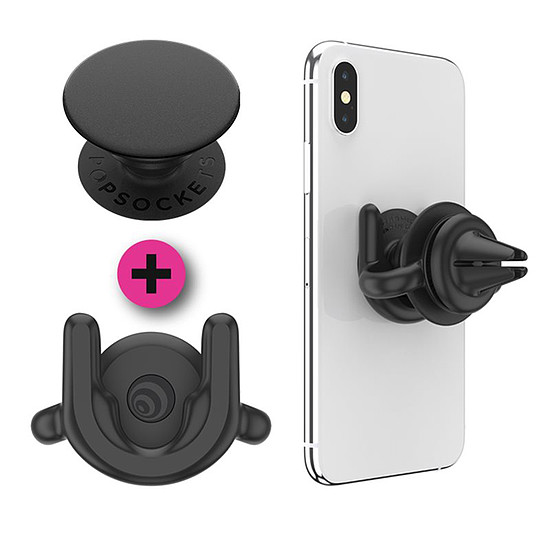 PopSockets - PopGrip + PopMount G2 Car Vent - fekete (KF2319293)