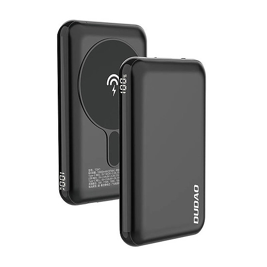 Powerbank Dudao TGK1 10000mAh, USB-C, 15W, fekete (TGK1 Black)