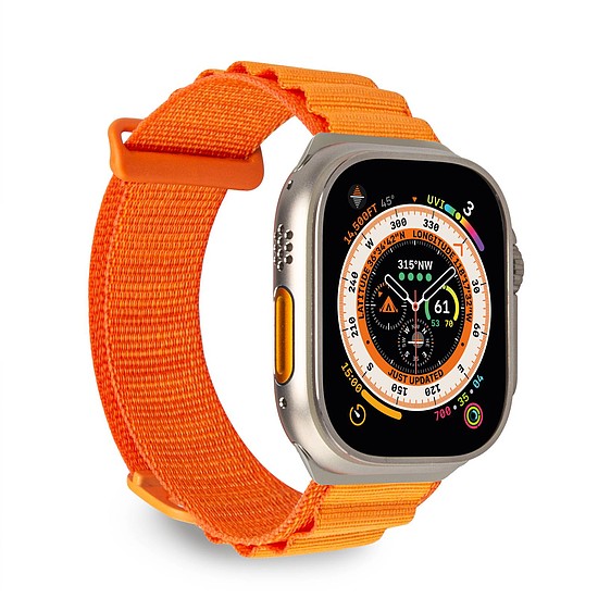 Puro Extreme nylon szíj Apple Watchhoz 42 / 44 / 45 / 49 mm - narancs