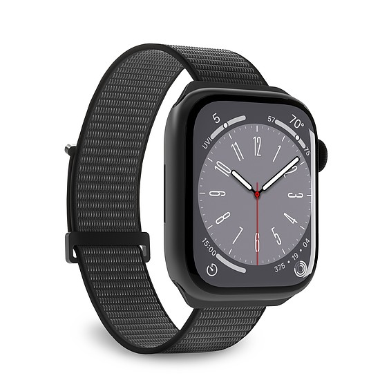 Puro Sport nylon szíj Apple Watchhoz 38 / 40 / 41 mm - fekete