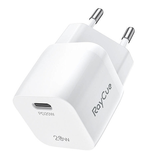 RayCue USB-C PD 20W EU hálózati töltő fehér (PSD-1C-CH01-EU)