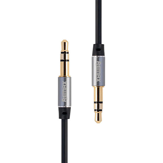 Remax RL-L200 Mini jack 3,5 mm-es AUX kábel, 2 m, fekete (RL-L200 Black)