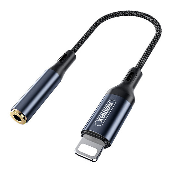 Remax Sury sorozatú adapter Lightning - mini jack 3,5 mm-es 0,13 m grafit (RL-LA13i)