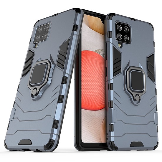 Ring Armor Case Kickstand, strapabíró burkolat Samsung Galaxy A42 5G kék