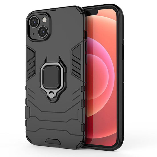 Ring Armor tok iPhone 14 páncélozott borítású mágneses tartógyűrű fekete