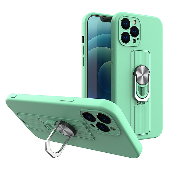 Ring Case szilikon tok ujjfogással és állvánnyal iPhone 12 Pro Max mintához