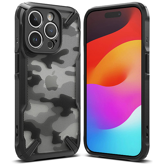 Ringke - Fusion X Design - iPhone 15 Pro - Camo Black