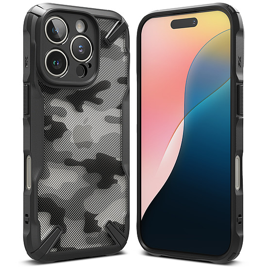 Ringke - Fusion X Design - iPhone 16 Pro - Camo Black