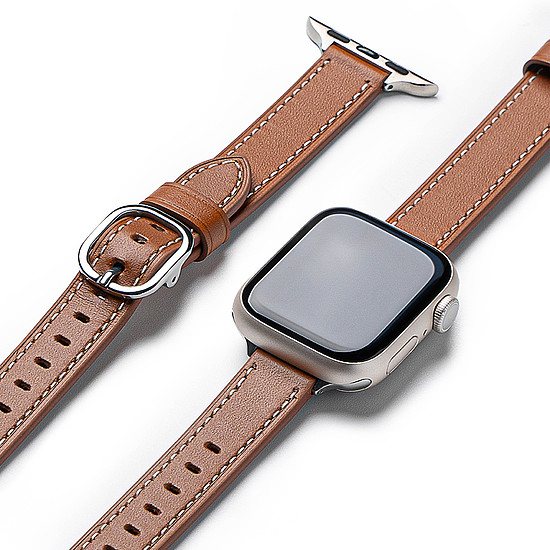 Ringke - Leather One Slim - Apple Watch SE 40mm - Barna