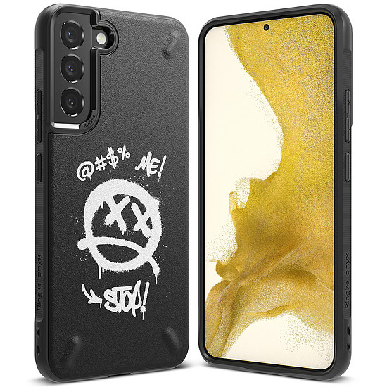 Ringke Onyx Design tartós TPU burkolat Samsung Galaxy S22 + (S22 Plus) fekete (Graffiti) ()