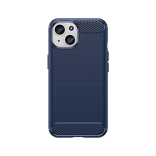 Rugalmas karbon mintás tok iPhone 15 Carbon Case-hez - kék