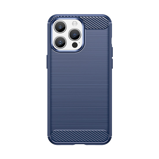 Rugalmas karbon mintás tok iPhone 15 Pro Carbon Case-hez - kék