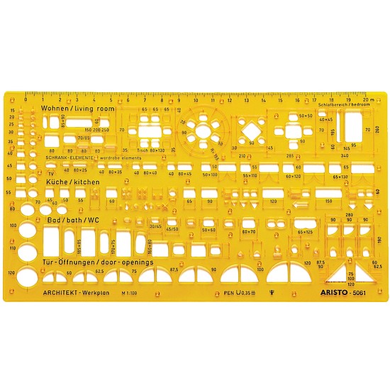 Sablon építész kombi, 1:100, Aristo (GEO5061)