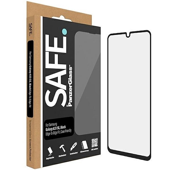 SAFE by PanzerGlass edzett üveg Samsung Galaxy A33 5G-hez - fekete kerettel