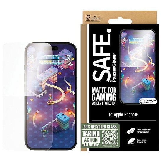 SAFE by PanzerGlass iPhone 16 6,1" Gaming képernyővédő fólia Ultra-Wide Fit SAFE95886