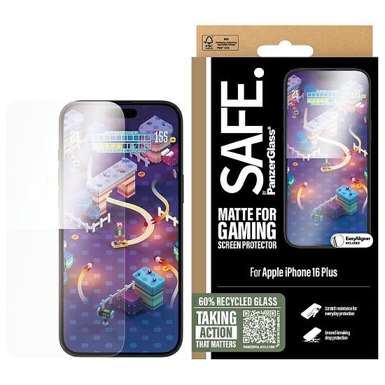 SAFE by PanzerGlass iPhone 16 Plus 6,7" Gaming képernyővédő fólia Ultra-Wide Fit SAFE95888