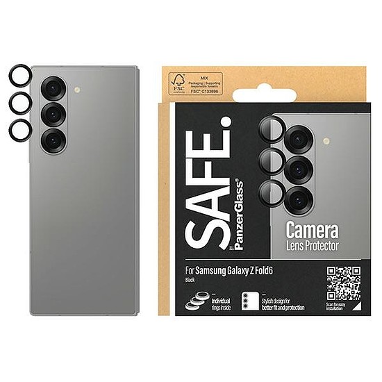 SAFE by PanzerGlass kameraburkolat Samsung Galaxy Z Fold 6-hoz - fekete kerettel