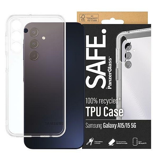 SAFE by PanzerGlass tok Samsung Galaxy A15 / A15 5G készülékhez - átlátszó