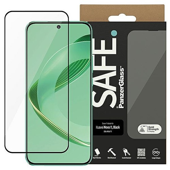 SAFE by PanzerGlass Ultra-Wide Fit edzett üveg Huawei nova 11-en - fekete kerettel