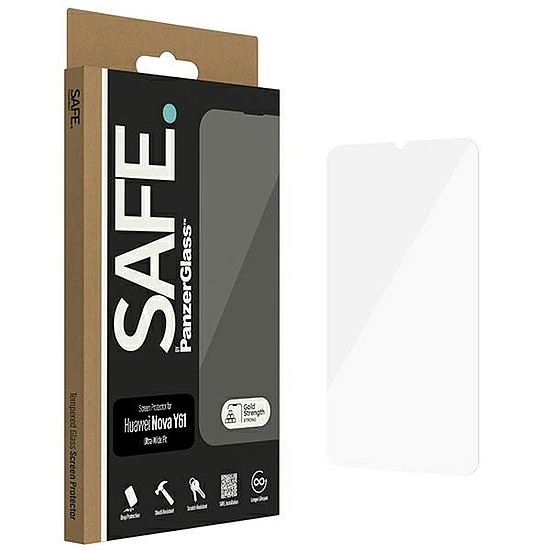 SAFE by PanzerGlass Ultra-Wide Fit edzett üveg Huawei nova Y61-en