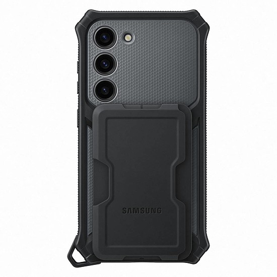 Samsung Rugged Gadget Case Samsung Galaxy S23 Rugged Cover gyűrűtartó állványhoz szürke (EF-RS911CBEGWW)