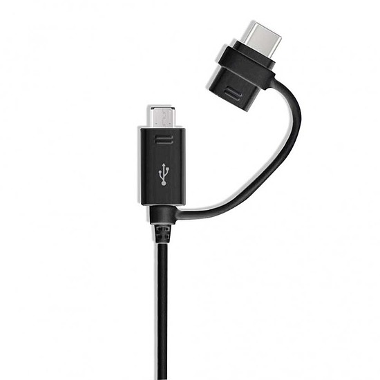 Samsung - Töltőkábel (EP-DG950DBEGWW) - USB-Micro-USB, Type-C, 1,5 m - Fekete (tömeges csomagolás)