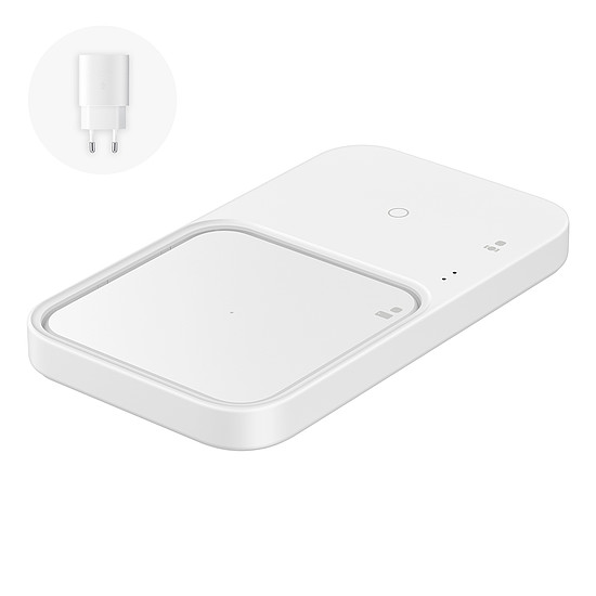 Samsung Wireless Charger Duo EP-P5400TWEGEU induktív töltő 15W - fehér + hálózati töltő + kábel