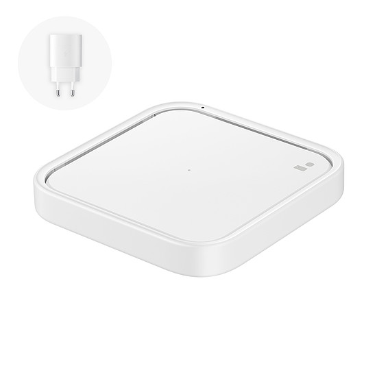 Samsung Wireless Charger Pad EP-P2400TWEGEU 15W induktív töltő - fehér + hálózati töltő