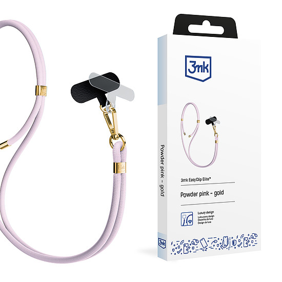 Smartphone Lanyard 3mk EasyClip Elite - rózsaszín