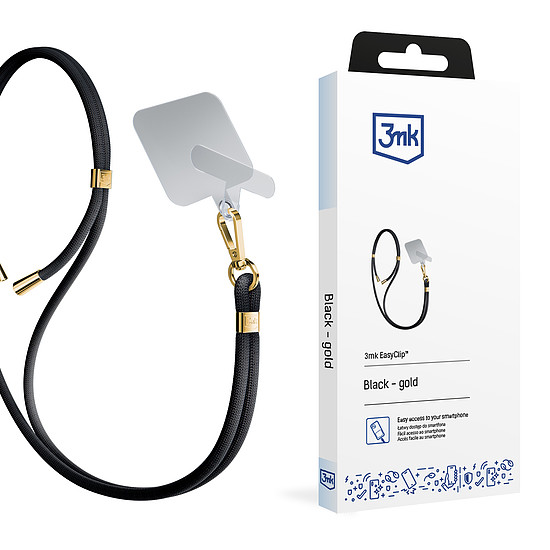 Smartphone Lanyard 3mk EasyClip - fekete