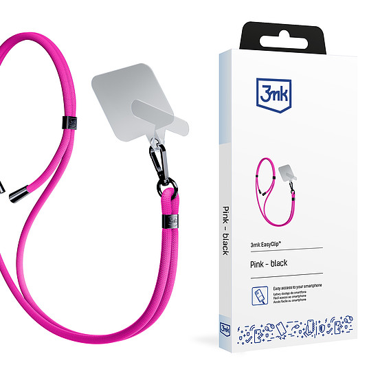 Smartphone Lanyard 3mk EasyClip - rózsaszín