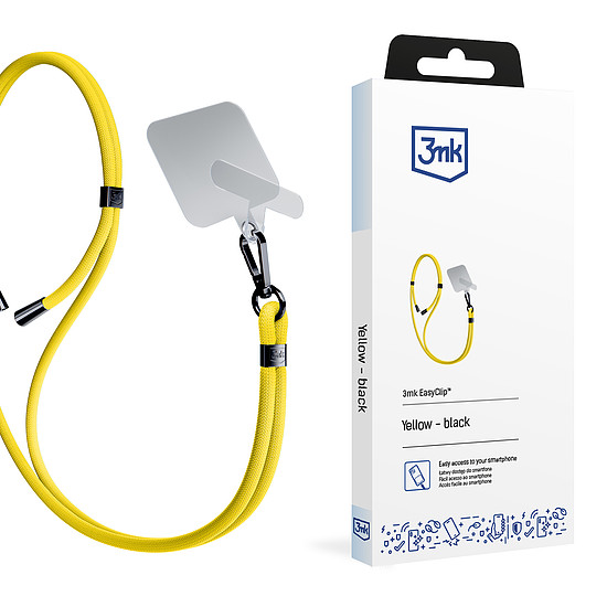 Smartphone Lanyard 3mk EasyClip - sárga