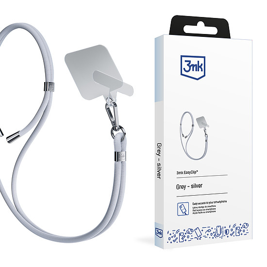 Smartphone Lanyard 3mk EasyClip - szürke