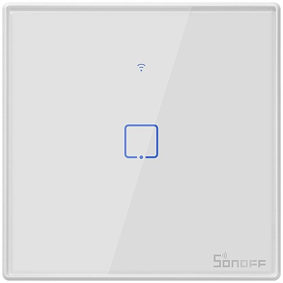 Sonoff Érintőfénykapcsoló WiFi + RF 433 T2 EU TX 1 csatornás (IM190314015)